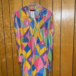 Vibrant Geometric Patterned Dress